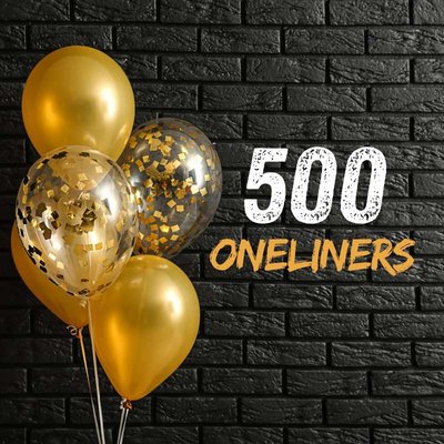 We hebben 500 oneliners! 🎉